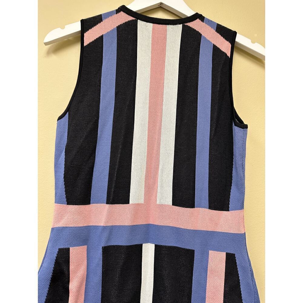Workwear Petite Small Stripe Midi Sweater Sheath Dress Blue/Pink/Black - Picture 7 of 10
